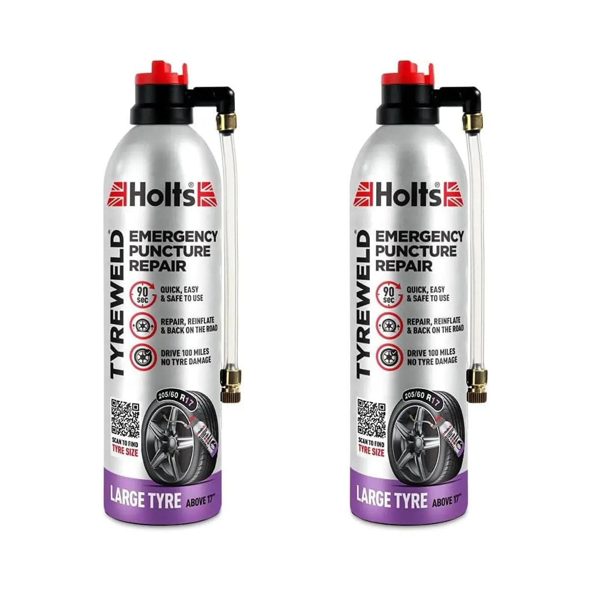 Holts Tyreweld Puncture Sealant Emergency Tyre Repair(Holts Large Tyre Above 17", 500Ml Pack Of 2) 1