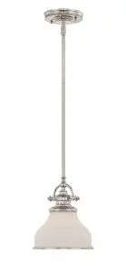 Quoizel Grt1508is Grant 1 Light 8-Inch Diameter Rod Hung Piccolo Pendant Light 1