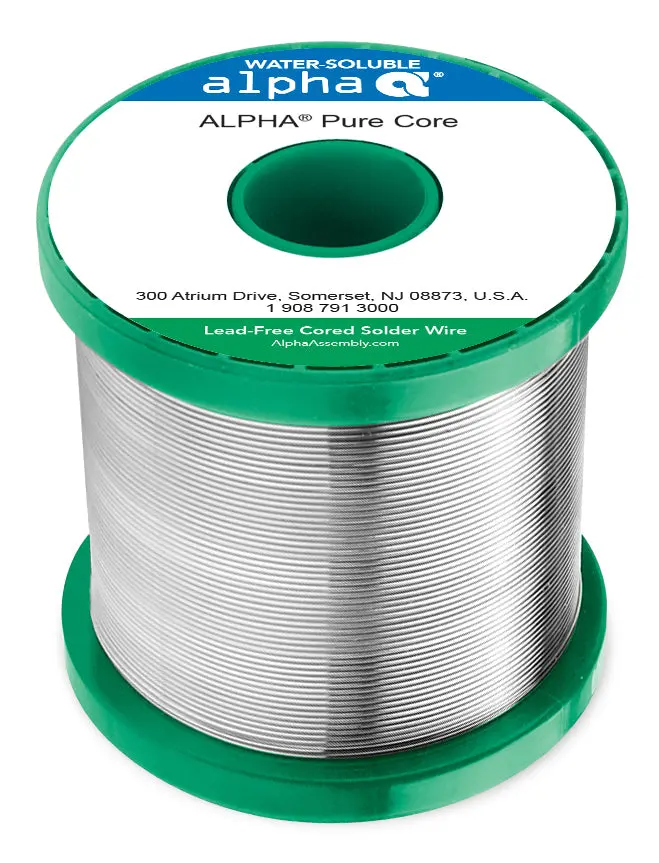 Alpha 147788, Sacx0307 Lead-Free P3 Purecore Water-Soluble .032" Diameter Solder Wire, 1 Lb Spool 1