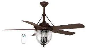 Litex E-Km52abz5cmr Knightsbridge Collection 52-Inch Ceiling Fan, Aged Bronze Finish With Special Aged Bronze Abs Blades 1