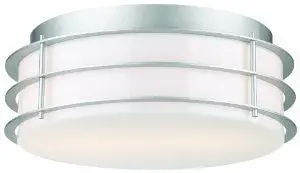 Forecast Lighting F849262nv Hollywood Hills 2 Light Flush Mount Ceiling Fixture, Metallic Silver 1