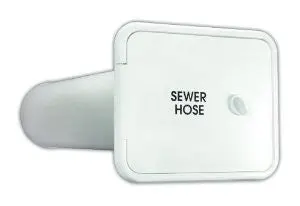 Jr Products L8d82-A Polar White Thumb Lock For Sewer Hose/Storage Hatch 1