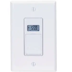 Intermatic Ej600 120 Volt Indoor Digital Astro In-Wall Timer, White 1