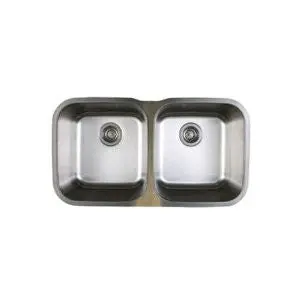 Blanco Bl441020 Blancostellar 8-Inch Equal Double Bowl Sink, Refined Brushed 1
