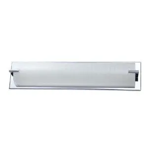 Kendal Lighting Vf2500-4L-Ch Paramount Collection 4-Light Ada Vanity Fixture, Chrome Finish With Curved Linen Glass 1