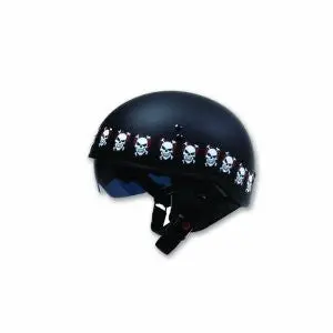 Torc T55 Spec-Op Half Helmet With Love Hurts Graphic (Flat Black, Medium) 1
