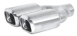 3Aracing 62-1625 Twin Square Dual Tip Bolt-On/11.25 X 3.25 1