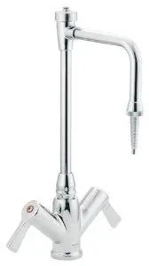 Moen 8116 Commercial M-Dura Two-Handle Laboratory Faucet With Vacuum Breaker Spout And Hose Nozzle, Chrome 1
