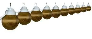 Polymer Products Llc 1632-00515-Pre White And Bronze Prizmatic Ten Globe String Light Set 1