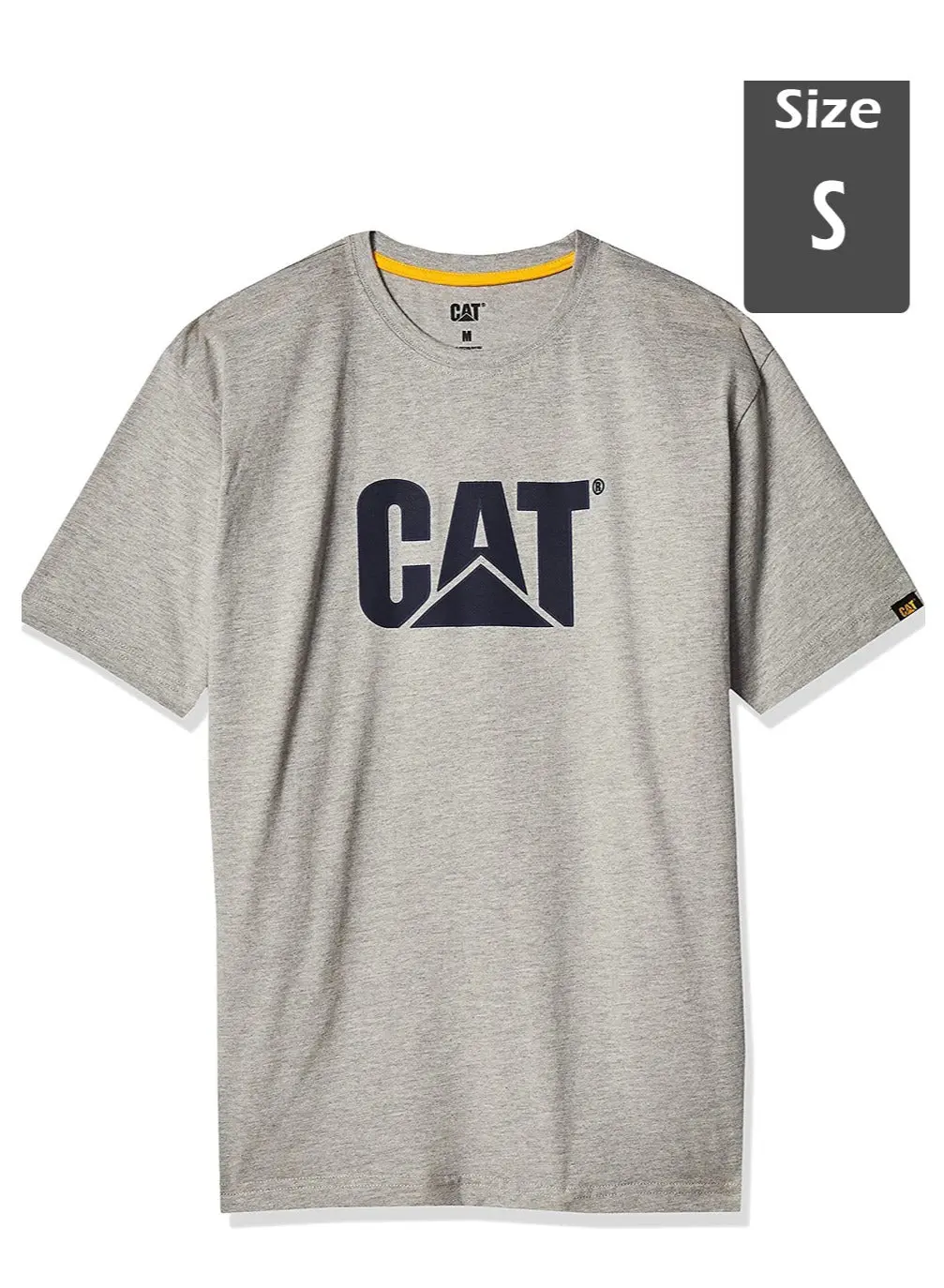 Cat Trademark Logo Men's Cotton Short Sleeve T-Shirt 1