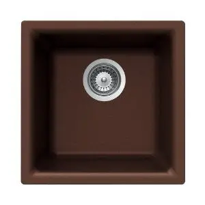 Houzer Euro N-100 Copper Schock-Houzer Euro Series N-100 Dual Mount Square Bar/Prep Sink, Copper 1