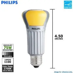Philips 418590 17-Watt A21 Led Household Light Bulb, Dimmable 1