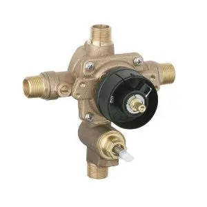 Grohe 35016000 Grohsafe Pressure Balance Rough-In Valve With Built-In Diverter & Stops, Chrome 1