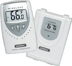 General Tools Emr813 3-Channel Wireless Thermometer With Remote, White 1