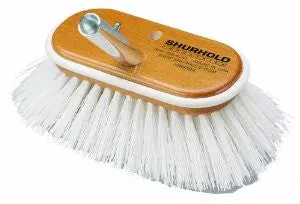 Shurhold 950 6" Deck Brush With Extra Stiff White Polypropylene Bristles 1