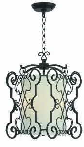 World Imports 7503-42 Amelia Collection 3-Light Iron Pendant, Rust 1