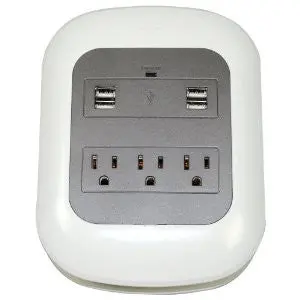 Wiremold Px1003 Super Tap Usb Multi-Outlet Power Center, White/Silver 1
