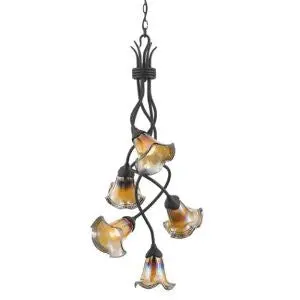 Quoizel Blds5105ib Salamander Glass Studio Bellissimo 5-Light Chandelier, Imperial Bronze 1