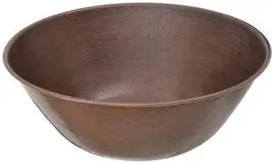 Ecosinks Brv-1606Bc Vessel Sink, Hand Hammered Aged Copper 1