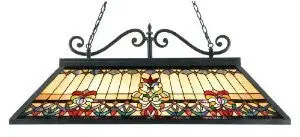 Quoizel Tfbf348vb Belle Fleur Island/Billiard Hanging Tiffany Light, Vintage Bronze 1