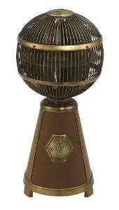 Fanimation Fp3320bg Fargo Tabletop Fan, Burgundy Faux Leather/Brushed Brass Finish 1