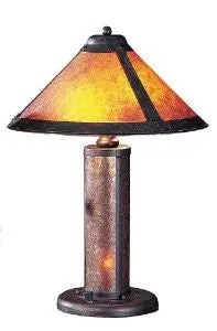 Cal Lighting Bo-466 Gabriel Mica Column Table Light, Rust 1