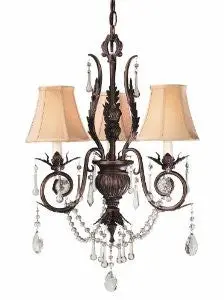 World Imports 750-62 Berkeley Square 3-Light Chandelier, Weathered Bronze 1