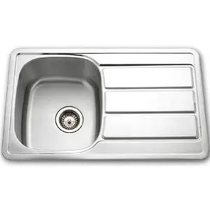 Houzer Sdr-3019-1 Hospitality Stainless Steel Drain Board Round Bar Or Prep Sink, 30-1/4-By-19-3/4-Inch 1