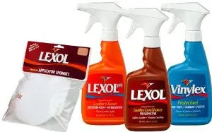 Lexol Leather Cleaner, Conditioner, And Vinylex 16.9 Oz. Combo Pack With Sponge 1