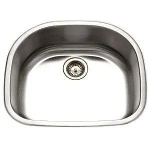 Houzer Ms-2409-1 Medallion 23-11/16-By-21-Inch Single Bowl Undermount Stainless Steel Kitchen Sink 1