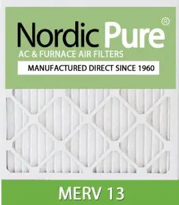 Nordic Pure 14X25x2m13-3 14X25x2 Merv 13 Pleated Ac Furnace Air Filter, Box Of 3, 2-Inch 1