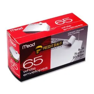 24 Pack Of Mead Press-It Seal-It #6 3/4 White Envelopes, 65 Count (75028) 1