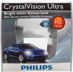 Philips H3 Crystalvision Ultra Headlight Bulb, Pack Of 2 1