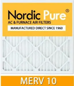 Nordic Pure 20X25x2 Merv 10 Pleated Ac Furnace Air Filter, Box Of 3 1