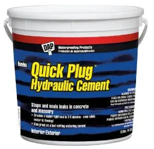 Dap 14090 Quick Plug Hydraulic Cement 10-Pound Pail 1
