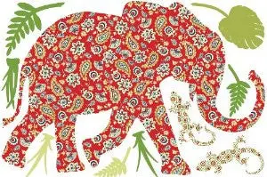 Brewster Wpz93891 Wall Pops Mabuza The Elephant From Zoowallogy 1