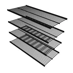 Flow Wall Fss-Vm2412-4B2c-K 2-Foot Black Shelf, Add-On Accessory For Flow Wall Systems, 4-Pack 1