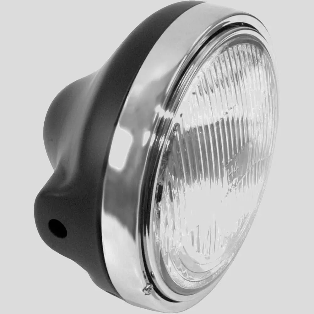 7" Headlight Without Seal Beam - Black 1