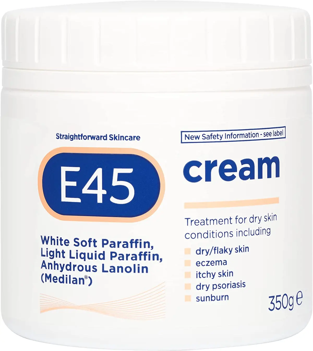 E45 Dermatological Cream Treatment For Dry Skin Conditions 350G 1