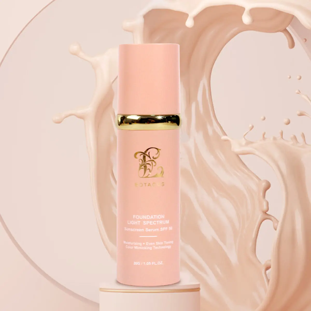 Botagus Foundation 4 In 1-Lightspectrum,Protecting From Sun With Spf50; For Gym, Sports, Dancing Concealer Cosmeticlightweight Makeup 1