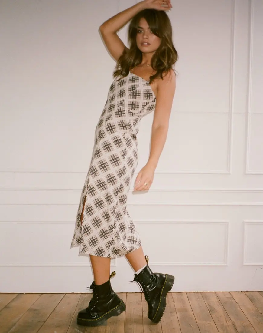 Yosha Midi Dress In Kate Check 1