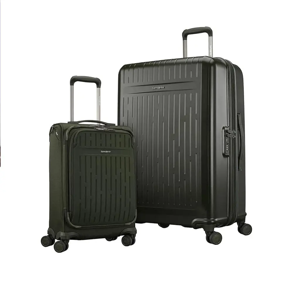 Samsonite Strive Lte Hardside Luggage 2 Piece Lightweight Spinner With Tsa Lock - Cedar Green 1