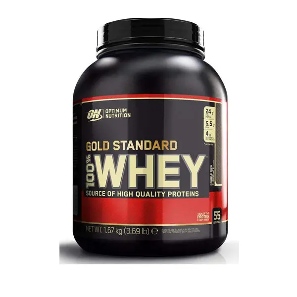 Optimum Nutrition Gold Standard 100% Whey Protein 1.67Kg (3.69Lb), Double Rich Chocolate 1