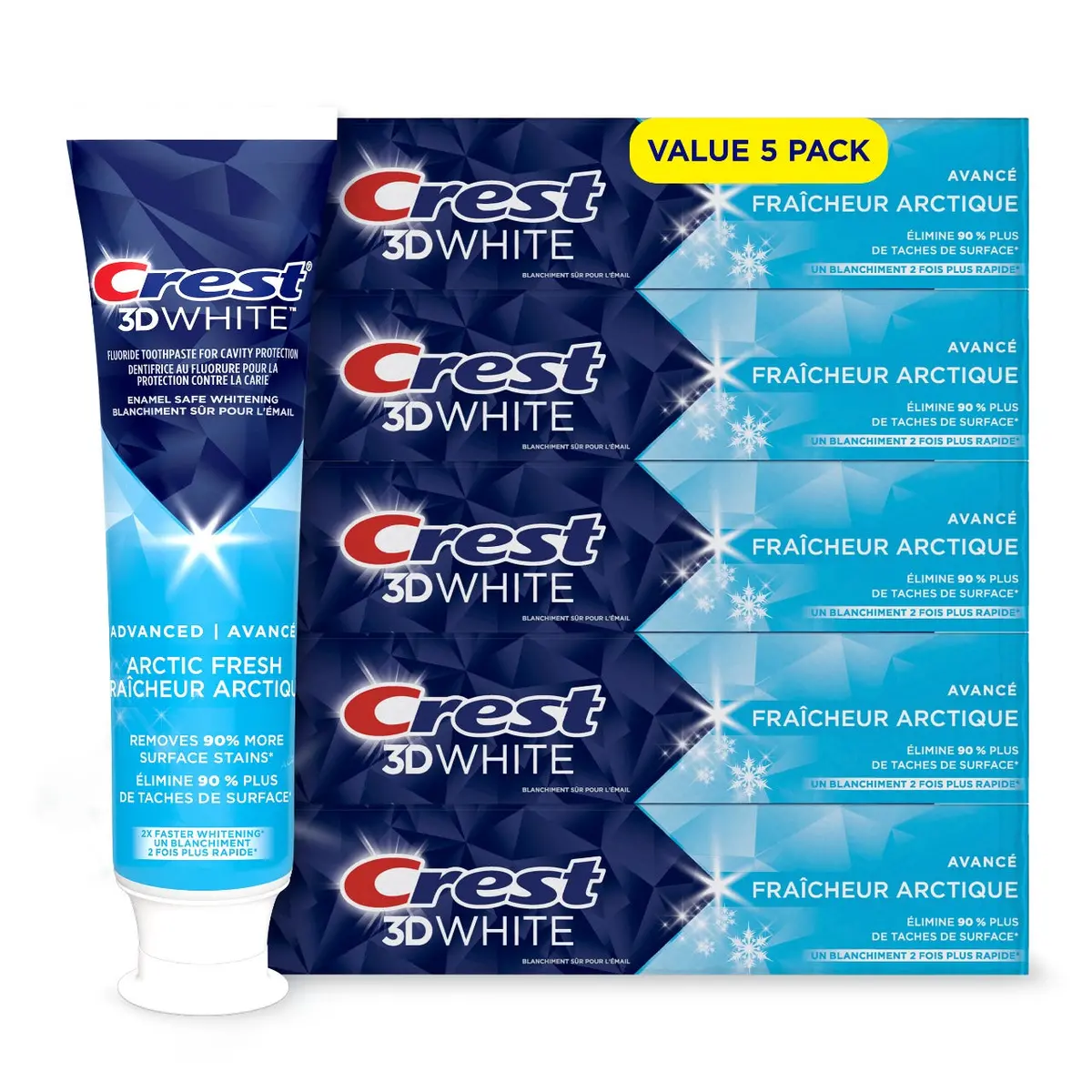 Crest 3D White 4 In 1, Whitening Toothpaste Arctic Fresh, 135Ml 2