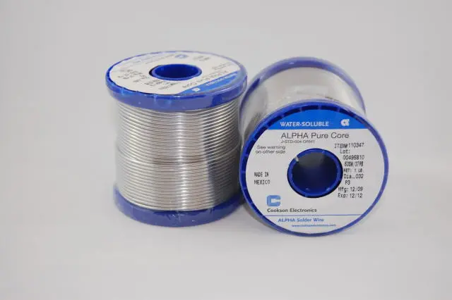 Alpha 110347, Sn63/Pb37 P3 Purecore Water-Soluble .032" Diameter Solder Wire, 1-Lb. Spool 1