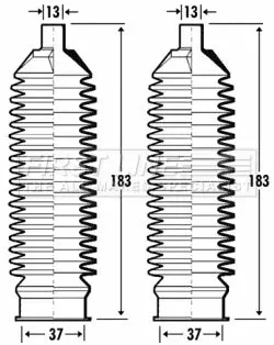 Mg Tf Steering Rack Gaiter Kit - All Models (Pair) Qbz10001 1