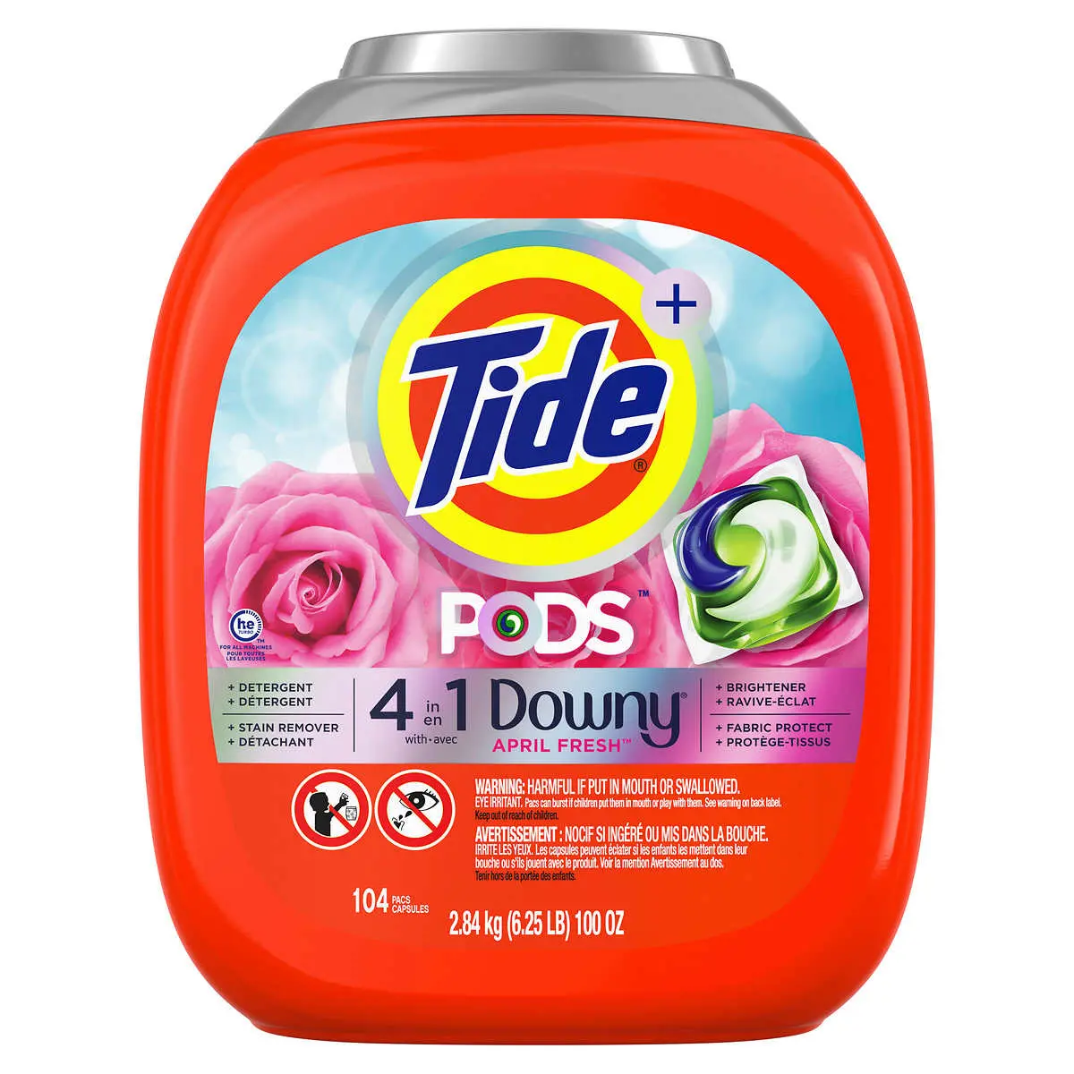 Tide With 4 In 1 Downy Laundry Detergent Pods, 104-Count, 2.84 Kg 1