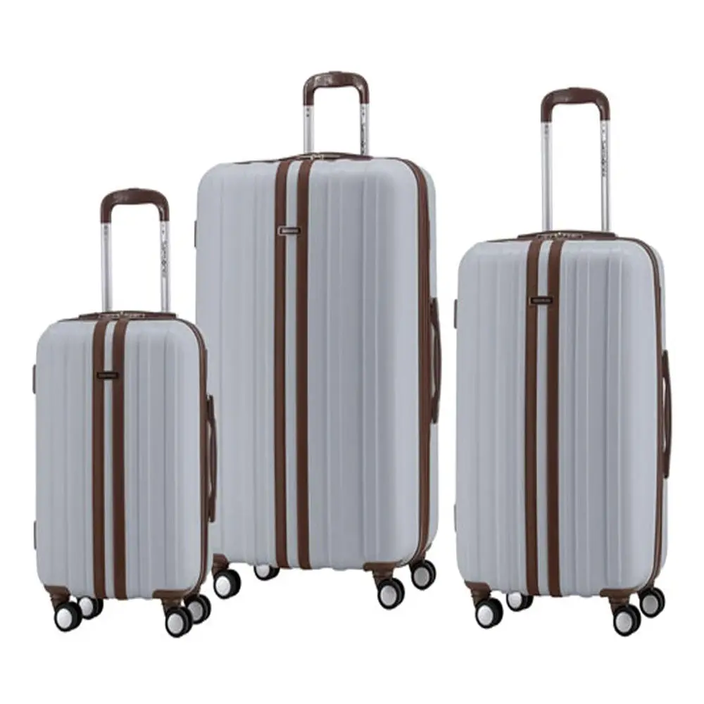 Samsonite Spectacular Ltd 3 Piece Hard Side Expandable Luggage Set - Silver/Brown 1