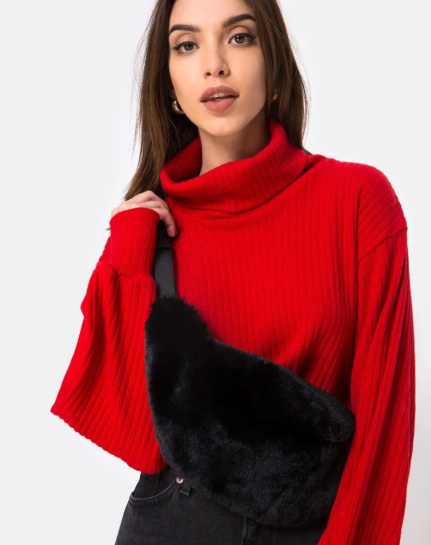 Bumbag In Fur Black 1